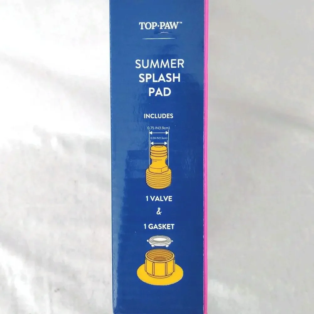 Top Paw Popsicle Summer Splash Pad Dog Toy Large Sprinkler New Red White Blue